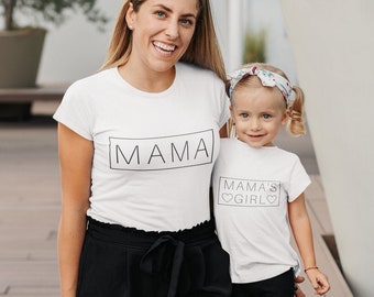 Mama shirt, Mama's Girl Matching T-Shirts, Mommy and me outfits, Mother Daughter shirts, Gift for New Baby,family t shirt, mommy and mini