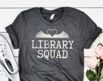 Library Squad Shirt, Librarian Shirt, Funny Librarian Shirt, Book Lover, Librarian Gift, Library Shirt, School Librarian Gift, Book Nerd