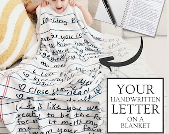 Handwriting Blanket Custom Blanket Personalized Blanket Anniversary Gifts for Boyfriend Gift Anniversary, Gifts for Husband,mothers day gift