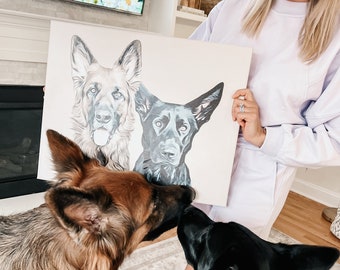 Personalized Pet Portrait, Cat portrait,Dog Lover Gift, Custom pet gift,Custom Dog Print,Gifts For Dog Lovers,dog portrait,pet illustration