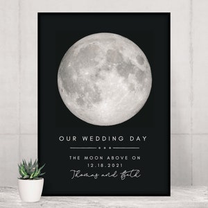 Gepersonaliseerd maancadeau, aangepaste maanprint, gepersonaliseerde maanfaseprint, aandenken cadeau, afdrukbaar huwelijkscadeau, Moederdagcadeau