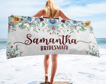 Bridesmaid Towel Etsy