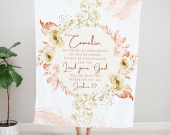 Joshua 1:9 Gift, Scripture Blanket, Bible Verse Blanket, Christian Gift For Women, Religious Gift, Christian Blanket, Christian Gift Idea