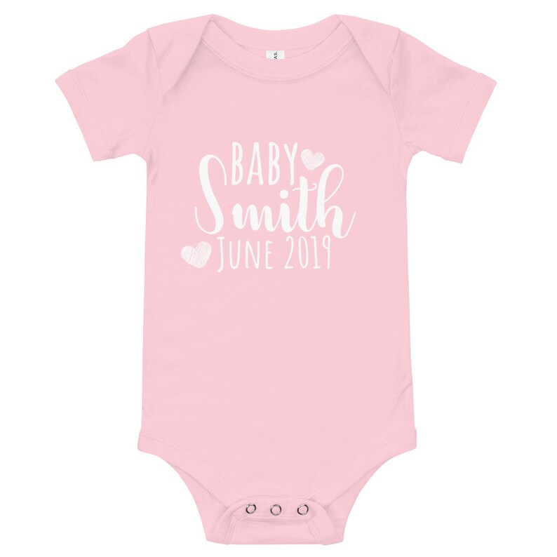 Personalized Baby Onesie Baby Announcement Onesie Baby Onesie Announcement Baby Onesie Pregnancy Reveal Pregnancy Announcement Onesie