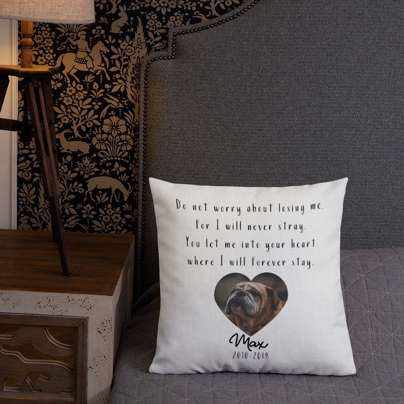 Pet Memorial Pillow Pet Loss Gift Custom Pet Pillow Dog Mom Etsy