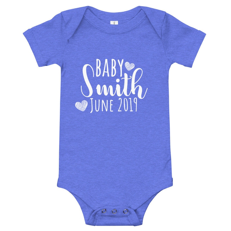 Personalized Baby Onesie Baby Announcement Onesie Baby Onesie Announcement Baby Onesie Pregnancy Reveal Pregnancy Announcement Onesie