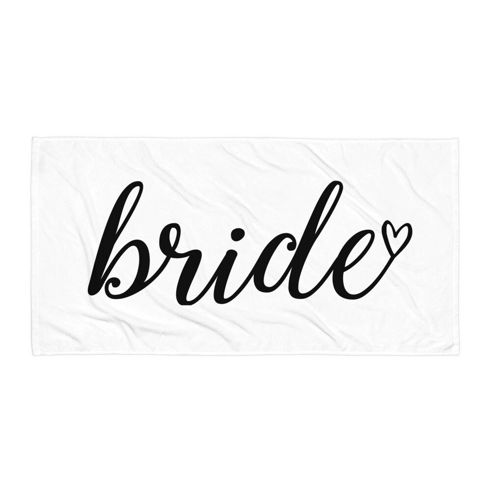 Bride Towel Bride Beach Towel Beach Bachelorette Bridal Etsy