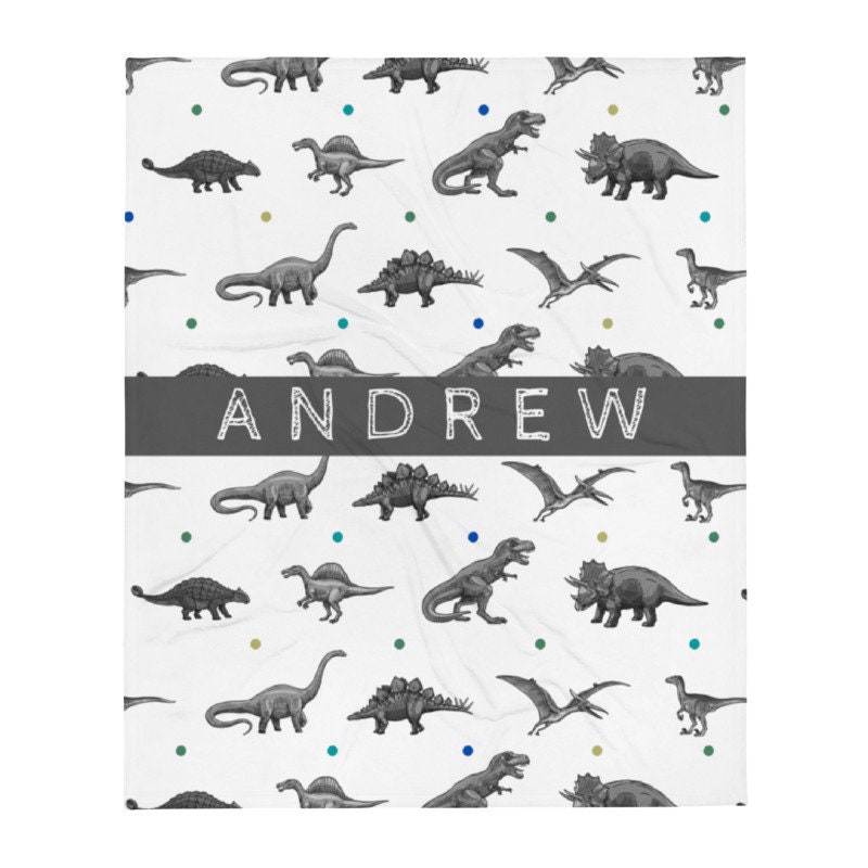 Kids Dinosaur Blanket Custom Dinosaur Blanket Dino Blanket Etsy