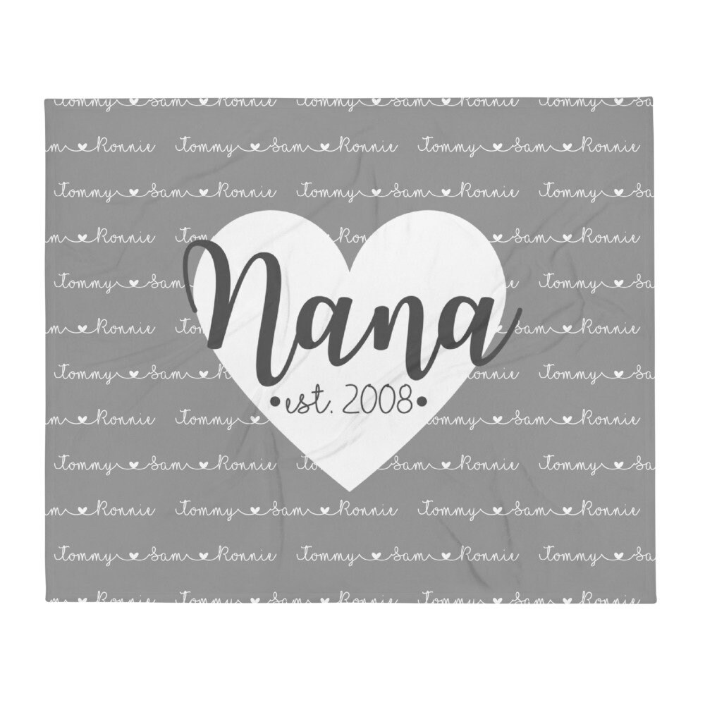 Nana Gift For Nana From Grandkids Personalized Nana Blanket Wedding G…