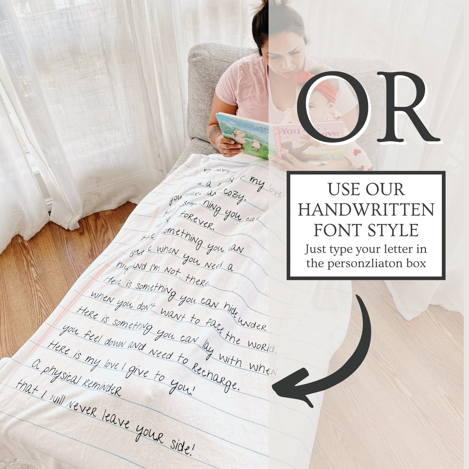 Handwriting Blanket Custom Blanket Personalized Blanket Etsy