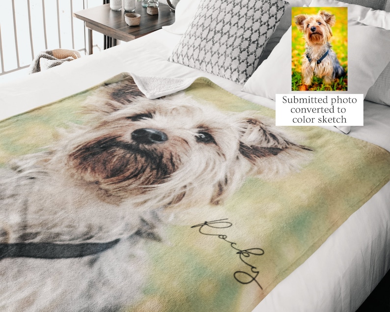 Personalized Photo Pet Blanket Custom Dog Blankets Pet Etsy