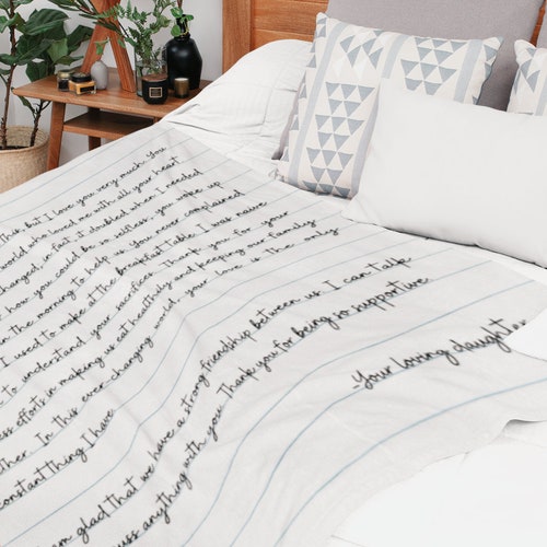 Love Letter Blanket Anniversary Gift Custom Blanket Etsy