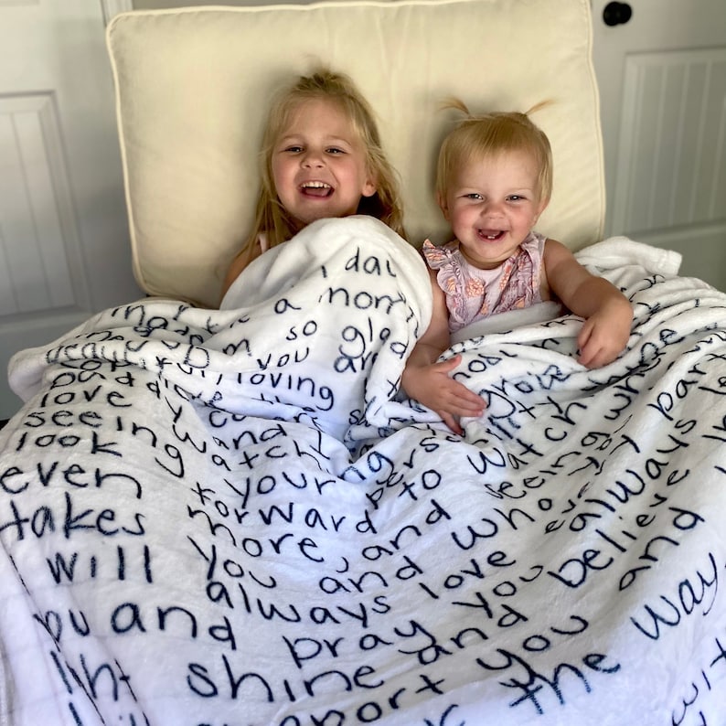 Handwriting Blanket Custom Blanket Personalized Blanket Etsy