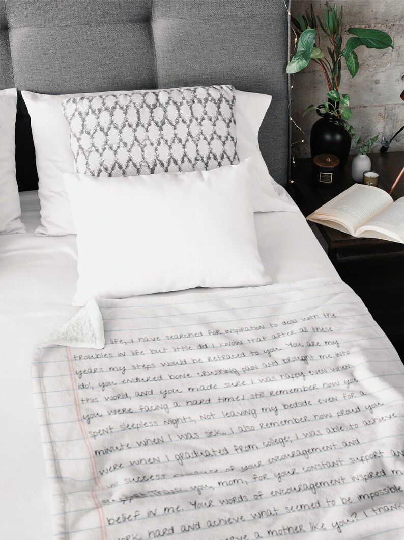 Handwriting Blanket Custom Blanket Personalized Blanket Etsy