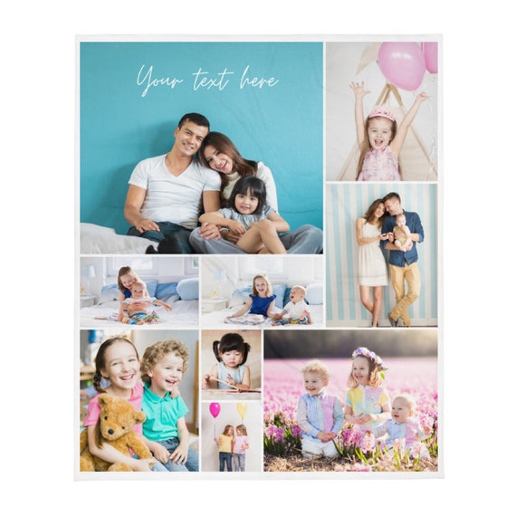 Custom Photo Blanket Personalized Collage Picture Throw Adult Baby