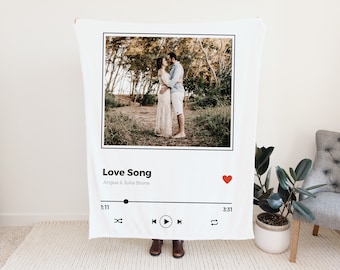 Music Album Blanket,Personalized Music Album, Personalized Spotify,Music Blanket for Couples,Gifts for him,Gifts for her, anniversary Gift