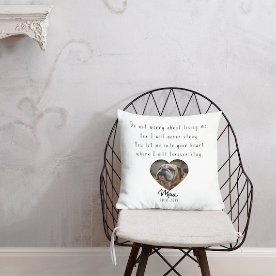 Custom Pet Memorial Pillow, Dog Loss Gift, Cat Bereavement Gift