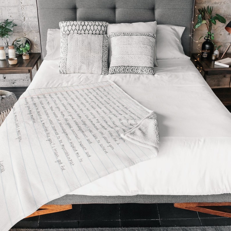 Handwriting Blanket Custom Blanket Personalized Blanket Etsy