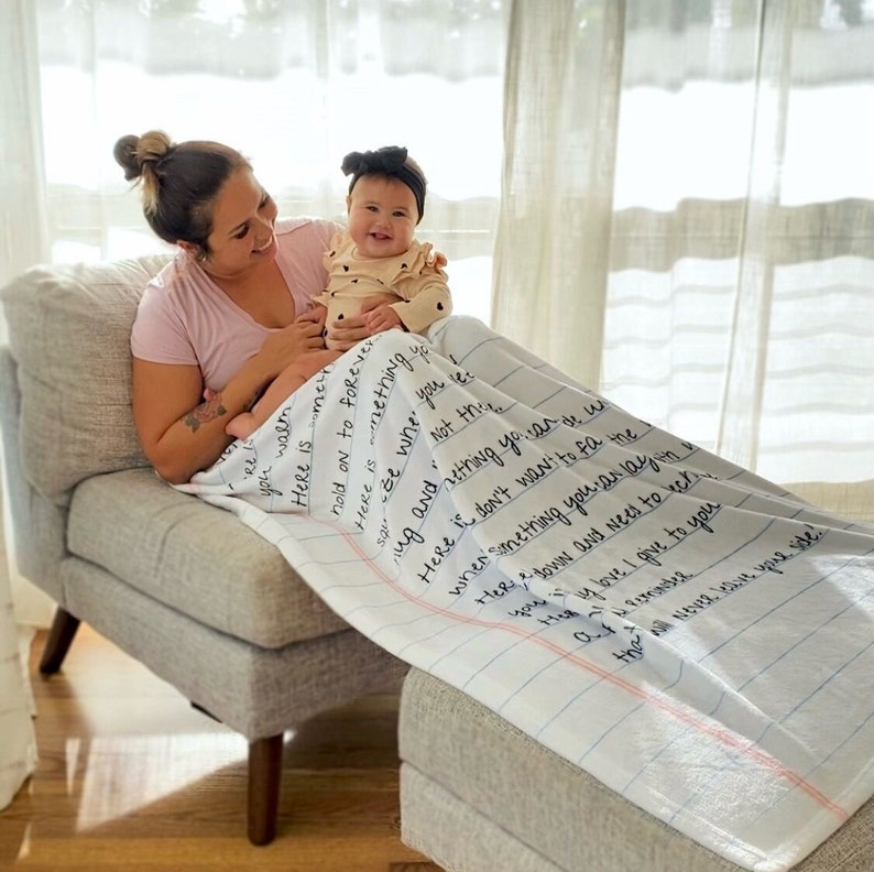 Handwriting Blanket Custom Blanket Personalized Blanket Etsy