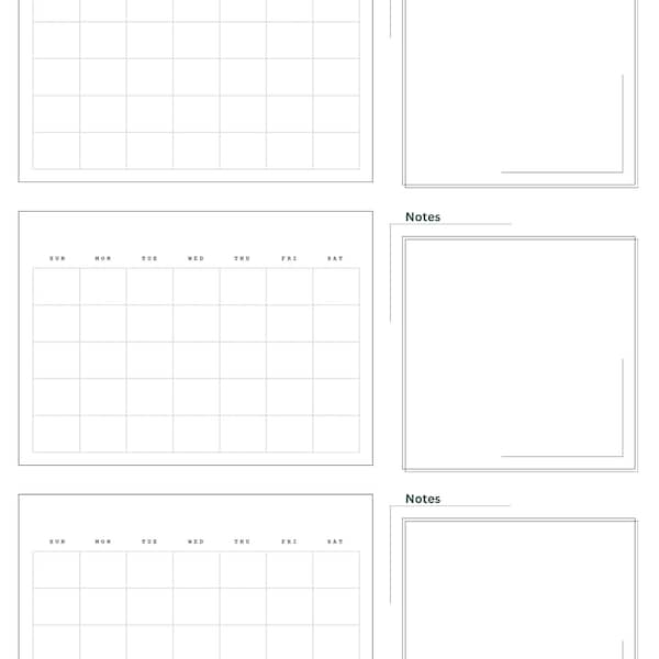 Custom 3 Month Calendar - Etsy