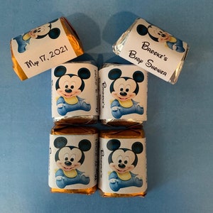60 Baby Mickey Baby Shower Candy Wrappers