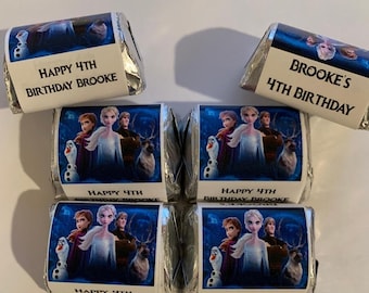 60 Frozen 2 Birthday Candy Wrappers