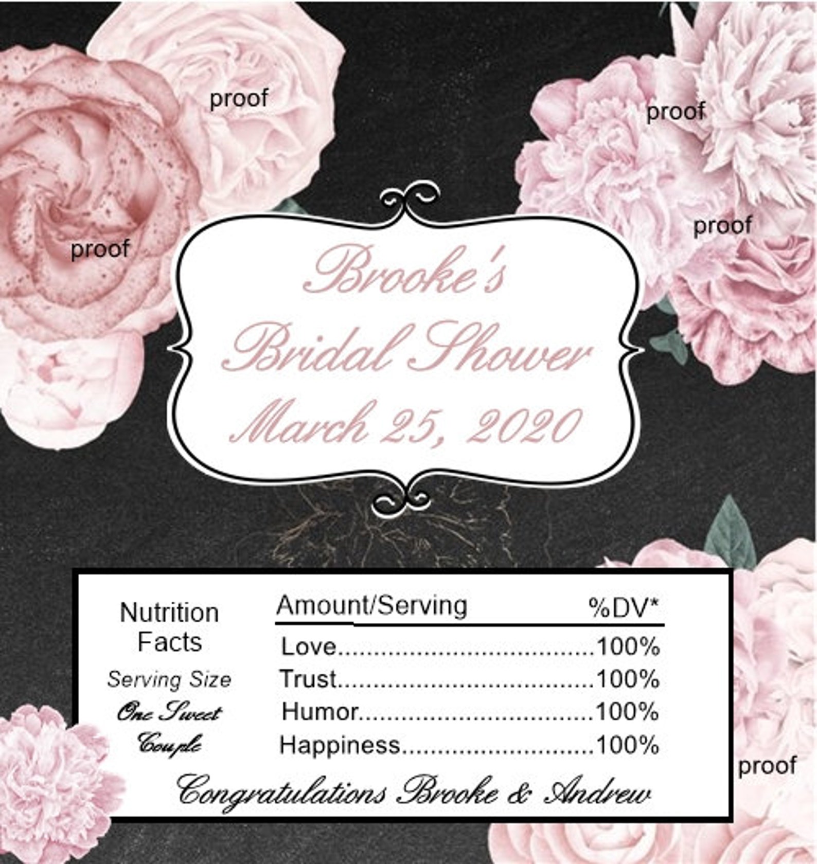 15 Bridal Shower Candy Bar Wrappers | Etsy
