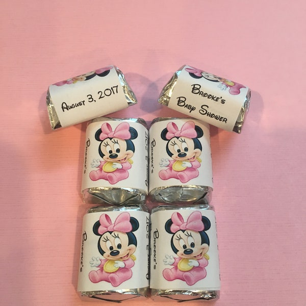 60 Baby Minnie Baby Shower Candy Wrappers