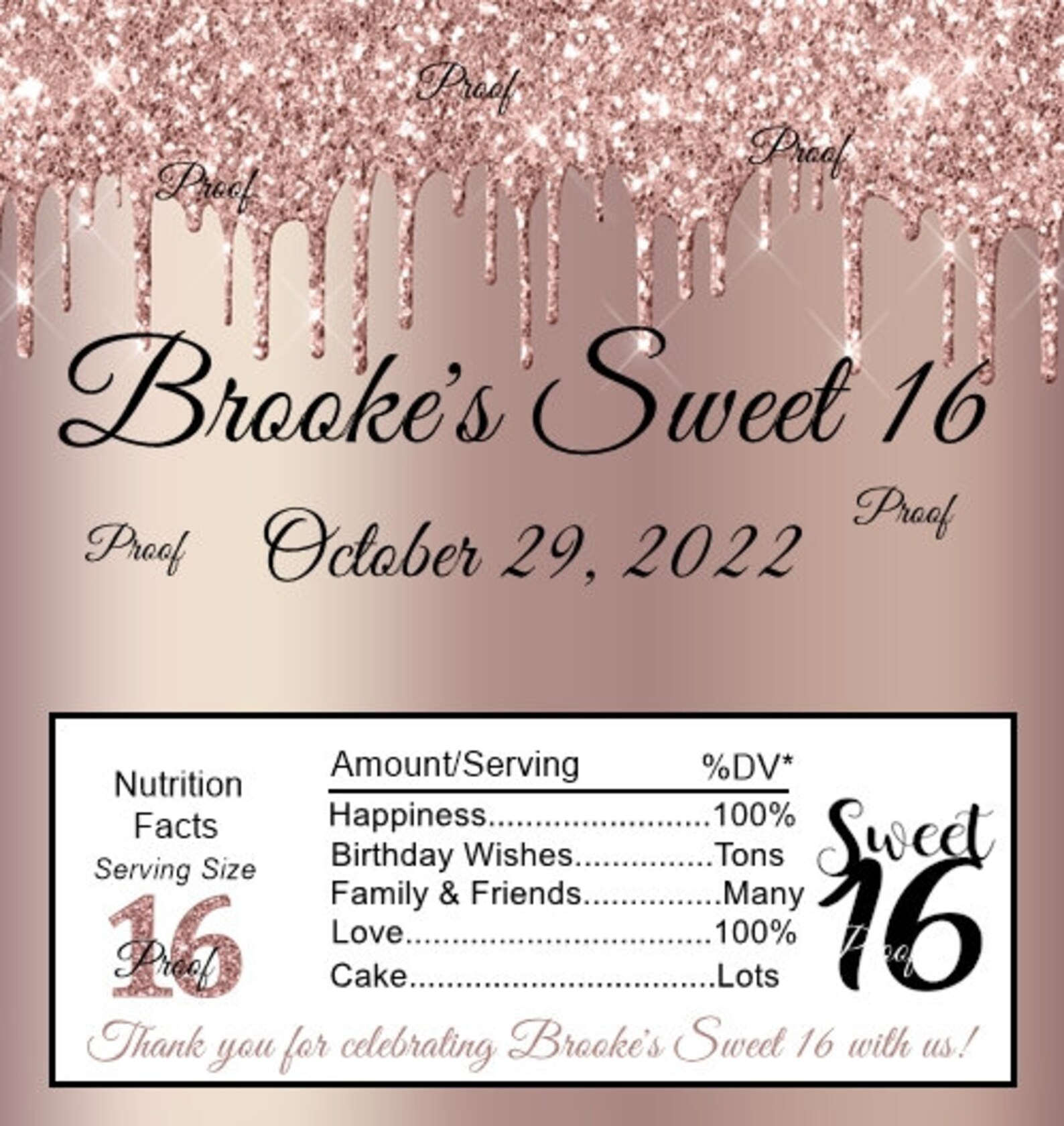 15 Sweet 16 Birthday Candy Bar Wrappers - Etsy