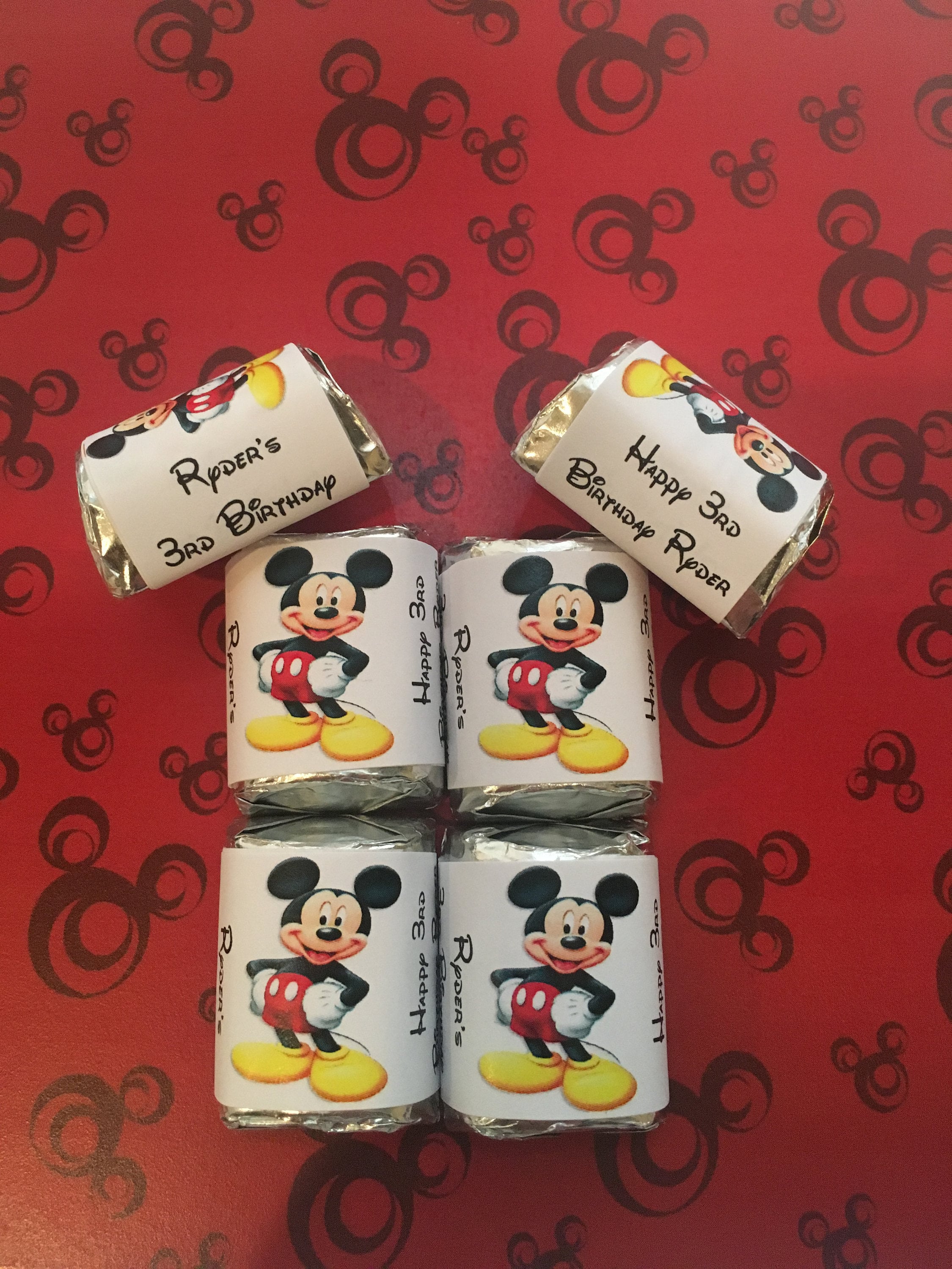 60 emballages de bonbons d'anniversaire Mickey Mouse