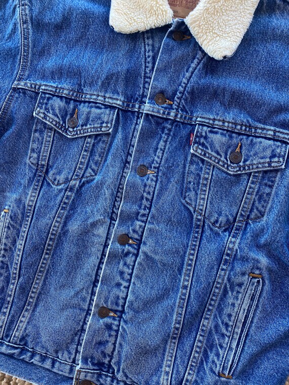 Vintage Levi Sherpa Denim Jacket Vintage Jean Jac… - image 3