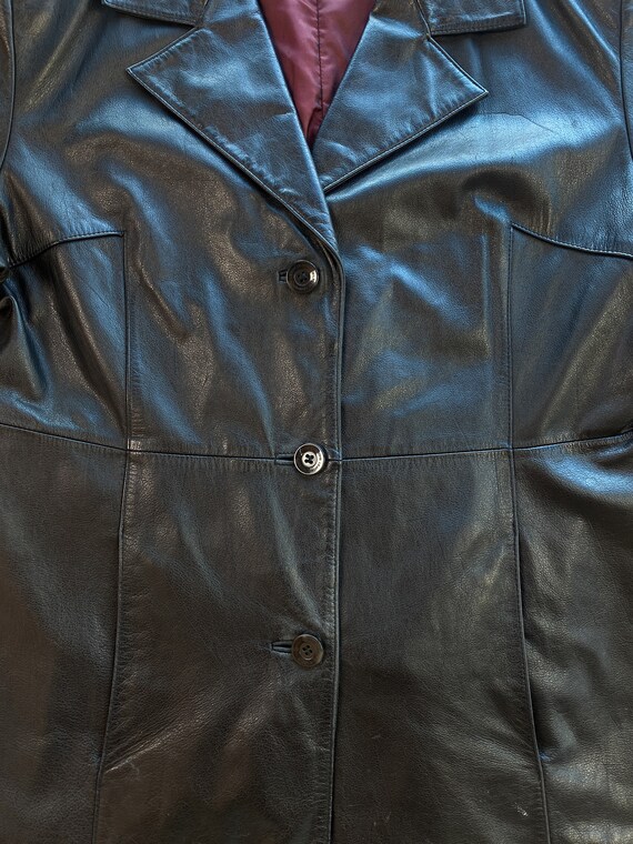 Vintage Wilsons Leather Black Oversized Blazer Si… - image 7