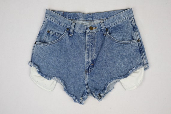 Vintage Wrangler High Waisted Shorts Medium Wash … - image 5