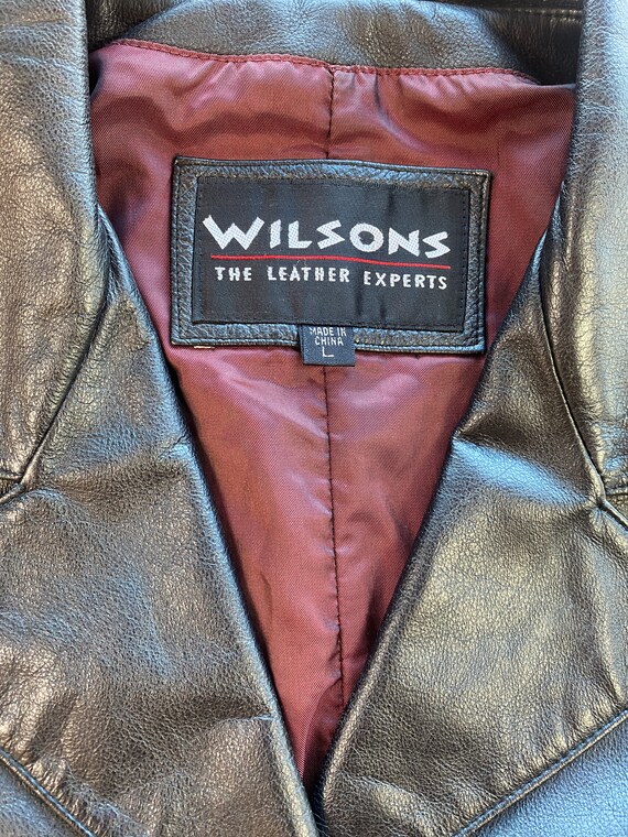 Vintage Wilsons Leather Black Oversized Blazer Si… - image 8