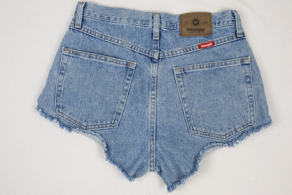 Vintage Wrangler High Waisted Shorts Medium Wash … - image 4