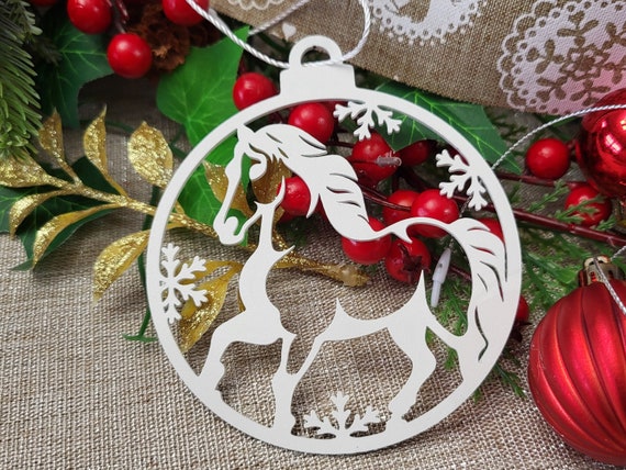 Horse ornament | horse lover gift | metal christmas tree ornaments | horse farmer gift | equine ranch ornament