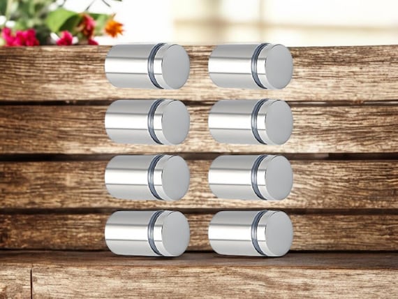 Sign spacer standoff kit standoffs 3/4 inch large business signs large metal address signs set of 4 brackets standoff  metal acrylic glass