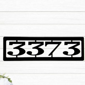 Large horizontal address plaque house number sign industrial digit sign home address sign weatherproof outdoor sign house numbers