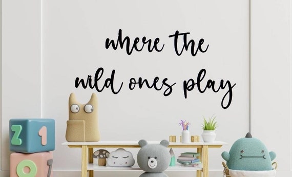 Where the wild ones play sign | metal wild ones sign | safari kids bedroom sign | jungle  theme decor | toddler room sign | boho playroom