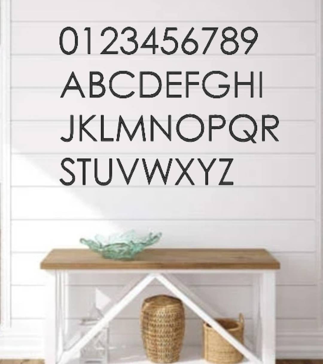 6 Modern Mailbox Numbers Metal Address Numbers and Letters Home Address ...