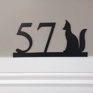 Custom Fox Address Sign | Modern Fix House Numbers Sign | Metal Fox Home Address Sign | Horizontal Address Number | Weatherproof Address