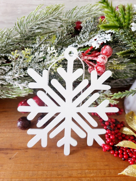 Metal snowflake ornament sets | laser cut snowflakes ornament | christmas ornaments | snowflake sign | stocking stuffer | teacher gift