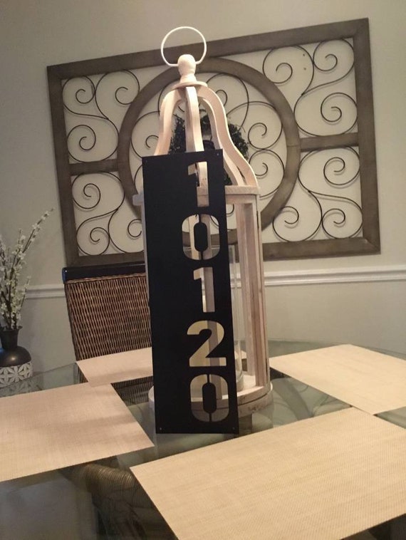 Large Number Address Plaque Metal Address Sign Vertical Address Sign House Number Sign Metal Address Weatherproof Sign Metal Art