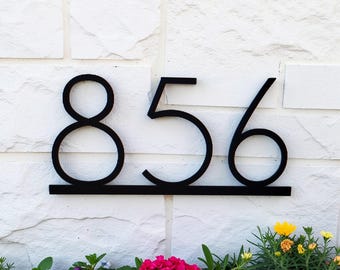 Metal house number sign | home address sign | horizontal address sign | address number sign | metal address sign | metal address numbers |