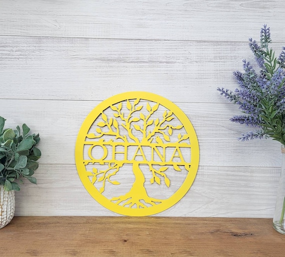 Ohana Sign, Ohana Tree Of Life Sign, Family Tree Sign, Metal Wall Art, Ohana Means Family Sign, Personalized Wedding Gift, Anniversary Gift