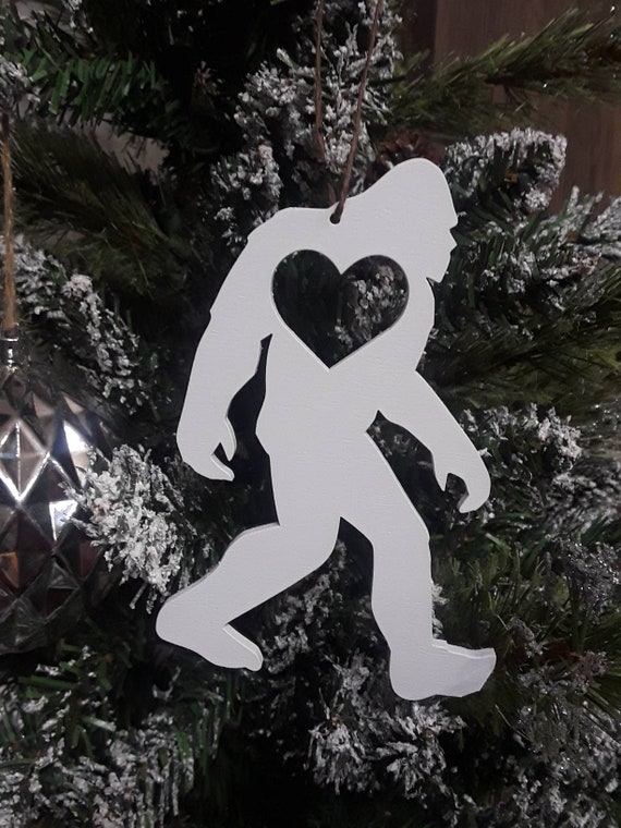 Metal big foot ornament sasquatch christmas tree ornament steel yeti christmas gift tree party favor tree stocking stuffer big foot lover