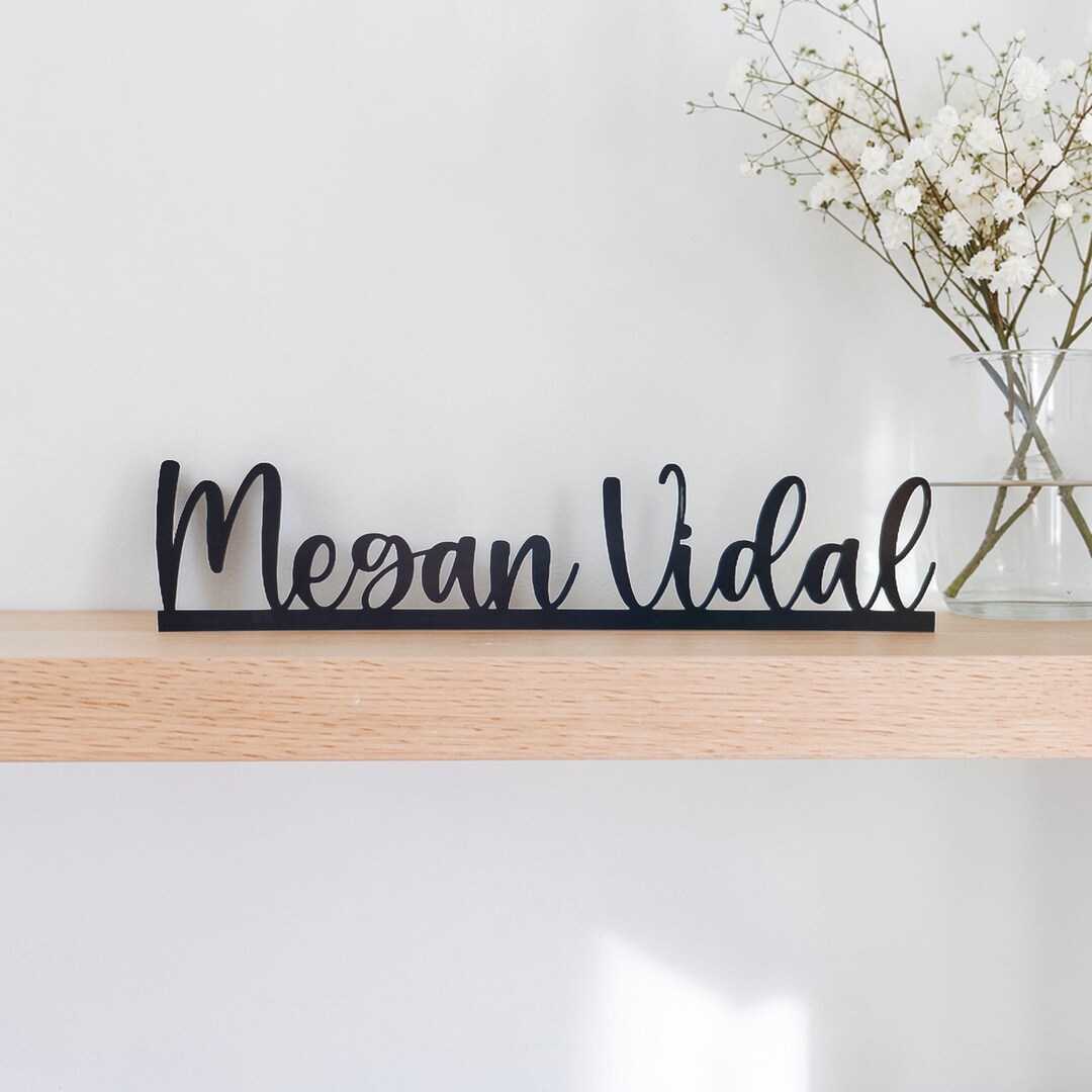 Full Name Sign Freestanding First and Last Name Sign | Personalized Wedding Name Sign ...