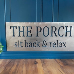 Custom porch sign | the porch sign | welcome sign | front door sign | weatherproof metal patio sign | pool bar sign | personalized sign