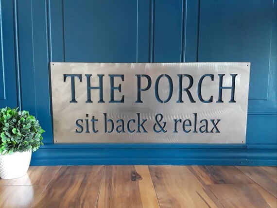 Custom porch sign | the porch sign | welcome sign | front door sign | weatherproof metal patio sign | pool bar sign | personalized sign