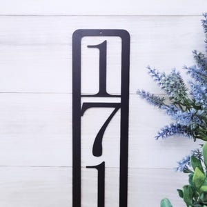 Large Vertical Address Sign | House Number Sign | Industrial Digit Sign | Home Address | Outdoor Sign | Metal Art | House Numbers |